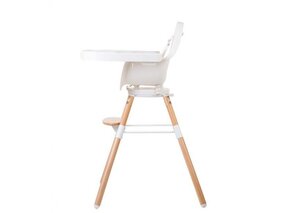 Childhome Evolu One.80° barošanas krēsls 2in1 + drošības barjera, Natural White - Childhome