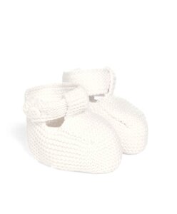 Mamas&Papas White Knit Bootees NB Newborn Multicolor - NAME IT