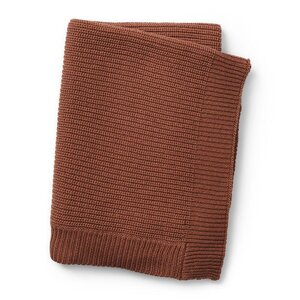 Elodie Details Wool Knitted Blanket- Burned Clay One Size Rust - Nordbaby