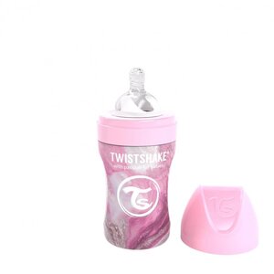 Twistshake Anti-Colic termoss - pudelīte 260ml Marble Pink - Twistshake