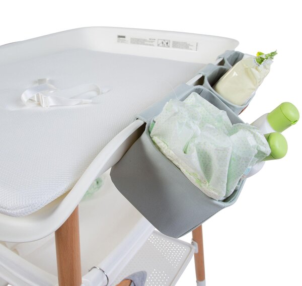 Childhome hanging baskets set of 3 + hooks Light Grey - Childhome