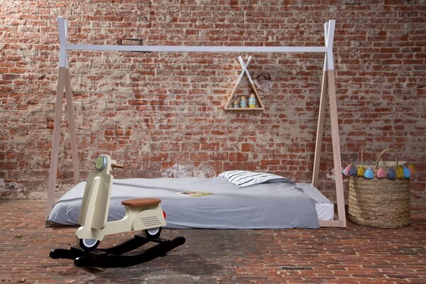 Childhome tipi bed 90x200 Natural/White - Childhome