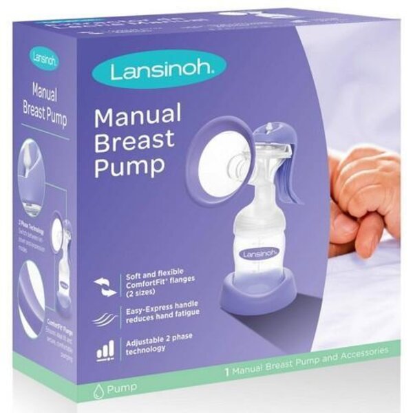 Lansinoh manual breast pump, Violet - Lansinoh