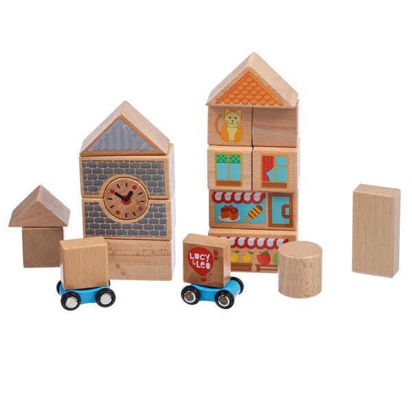 Lucy & Leo wooden toy Blocks (mid set, 25 ps) - Lucy & Leo