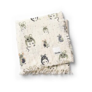 Elodie Details soft cotton blanket 100x75cm Forest mouse - Elodie Details