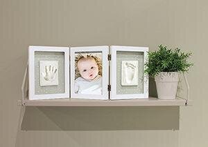 Dooky Happy Hands baby print triple frame kit White - Dooky
