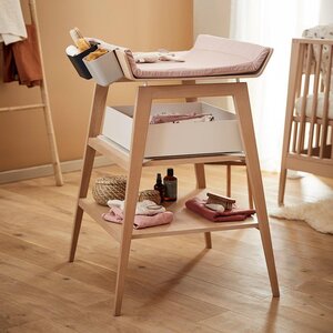 Leander changing table w. mat Linea, Beech - Childhome