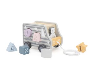 PolarB puidust järelveetav auto klotsidega - PolarB