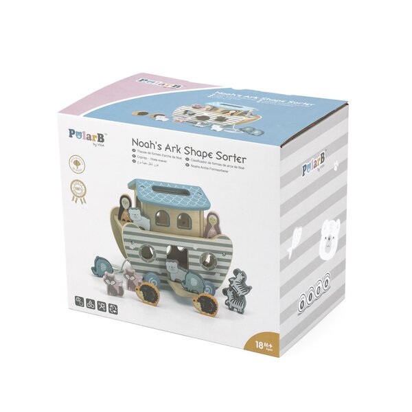 PolarB puidust sorteerimismäng Noa laev - PolarB