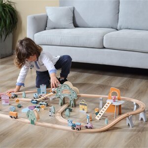 PolarB Train Set 90 pcs Multicolor - PolarB