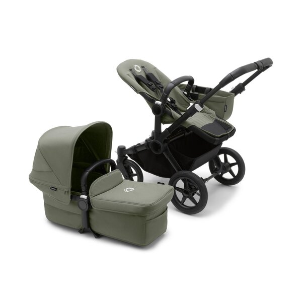 Bugaboo Donkey 5 Duo 2in1 ratu komplekts Black/Forest Green, Forest Green - Bugaboo