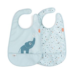 Done by Deer Bib with velcro 2-pack, Deer Friends - BabyOno