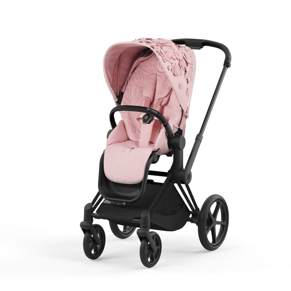 Cybex Priam V4 kомплект коляски Simply Flowers Pale Blush V4, Matt black - Cybex