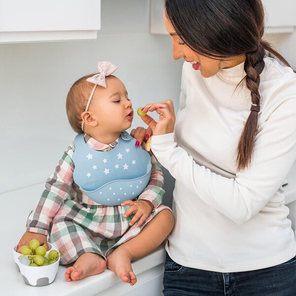 BabyOno Silicone bib with adjustable clasp Stars - BabyOno