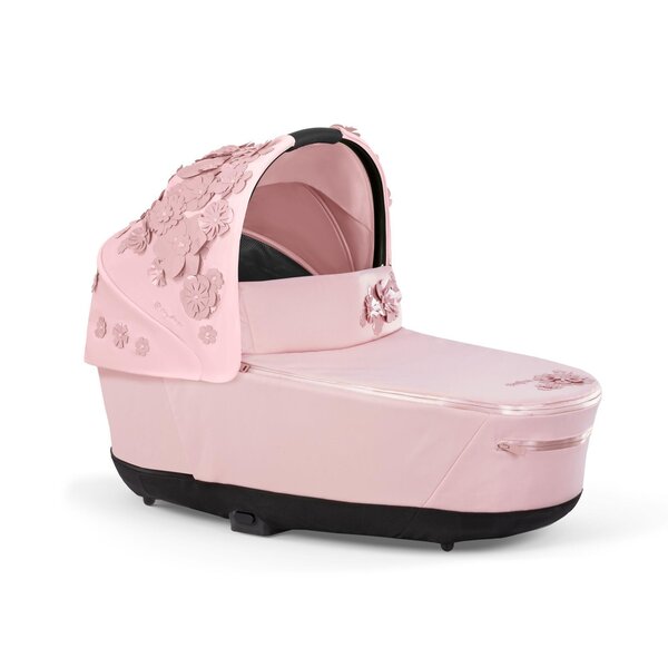 Cybex Priam V4 kомплект коляски Simply Flowers Pale Blush V4, Matt black - Cybex