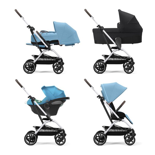 Cybex Eezy S Twist+ 2 buggy Beach Blue, silver frame - Cybex