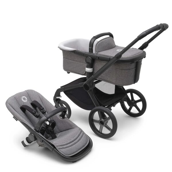 Bugaboo Fox 5 stroller set Black/Grey Melange, Grey Melange - Bugaboo