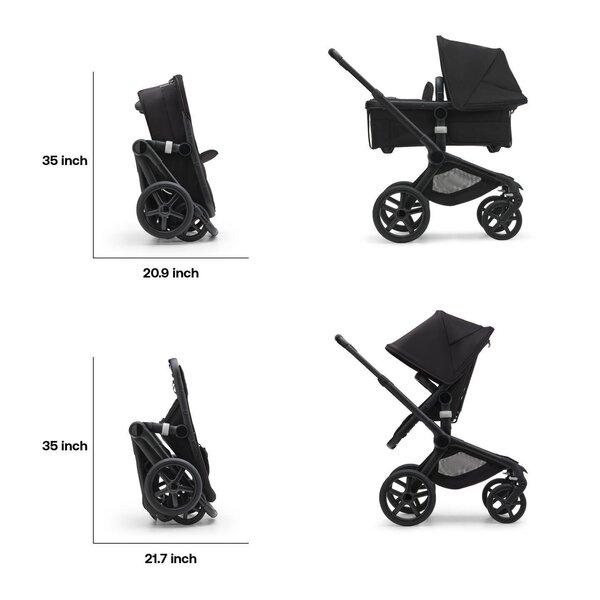 Bugaboo Fox 5 stroller set Black/Black, Misty White - Bugaboo