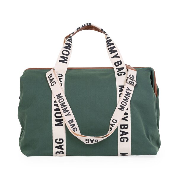 Childhome Mommy Bag сумка Signature Canvas green - Childhome