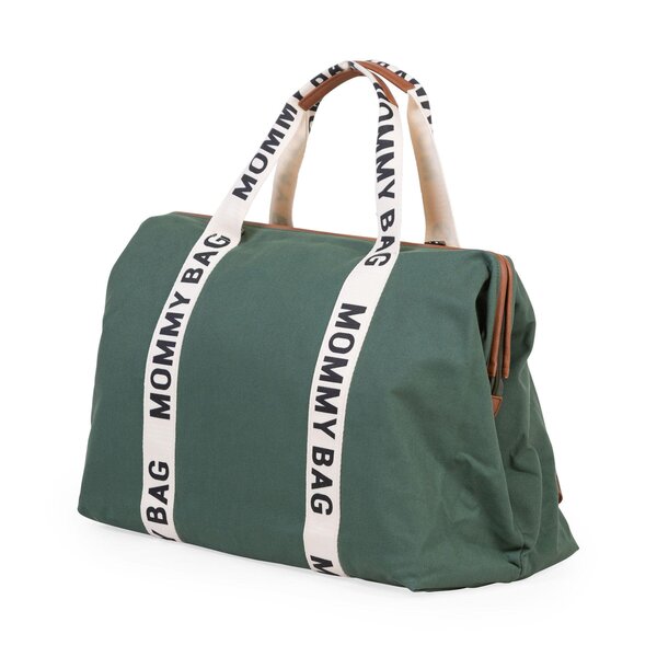 Childhome Mommy Bag сумка Signature Canvas green - Childhome