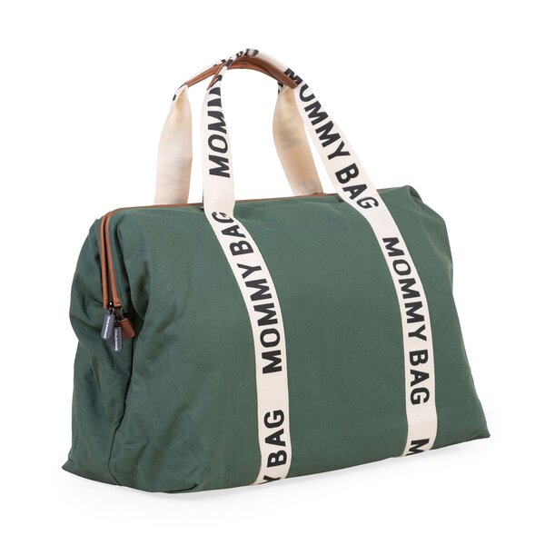 Childhome Mommy Bag сумка Signature Canvas green - Childhome