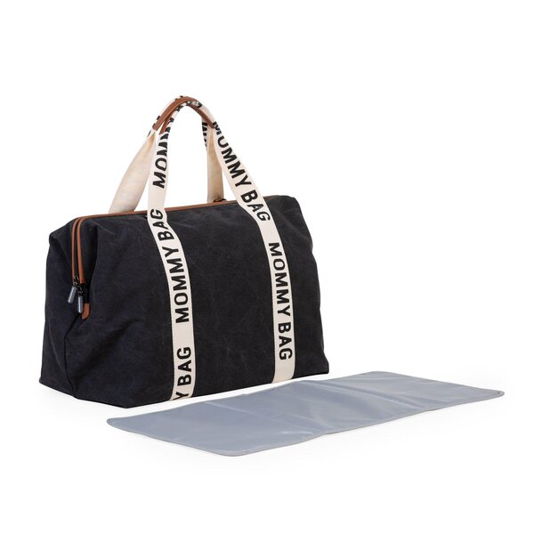 Childhome Mommy Bag soma Signature Canvas Black - Childhome