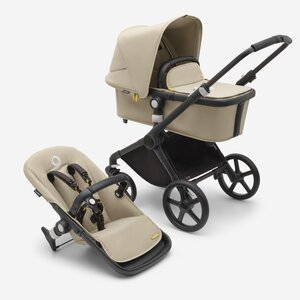 Bugaboo Fox Cub 2in1 vankrikomplekt complete Black/Desert Beige - Bugaboo