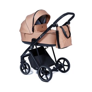 Nordbaby Active Lux vežimėlio komplektas Copper Beige, Black frame - Nordbaby