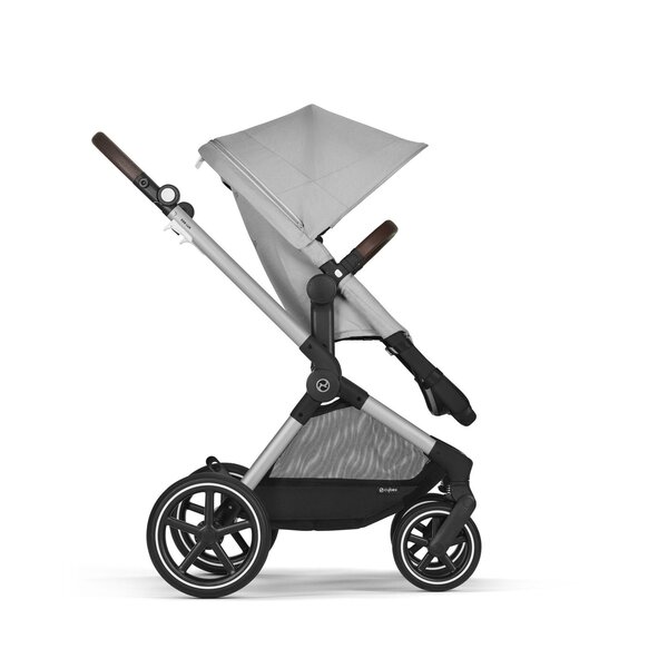 Cybex Eos Lux 2in1 коляска Lava Grey, silver frame - Cybex