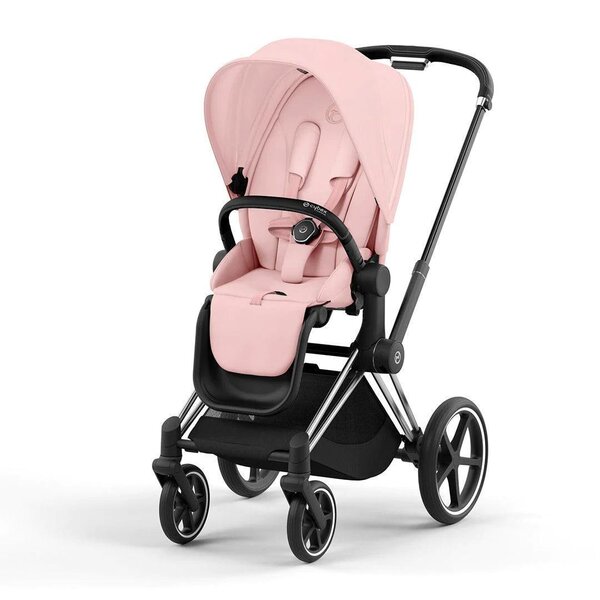 Cybex Priam V4 stroller set Peach Pink, Frame Chrome Black - Cybex