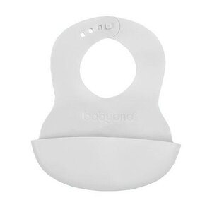 BabyOno soft Bib with adjustable lock Grey - BabyOno