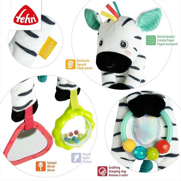 Fehn mīksta rotaļlieta Bean bag Zebra - Fehn