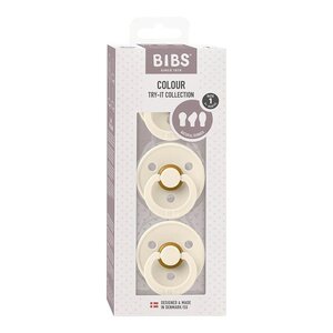 Bibs Try-It Collection Pacifier Set 3-pack, Ivory - Bibs
