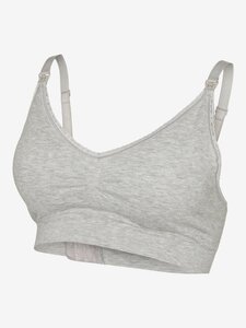 Mamalicious Mlmilu feed me bra 2f M/L Light Grey Melange - Mamalicious