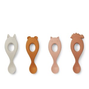 Liewood Liva Silicone Spoon 4-Pack Rose mix - Liewood