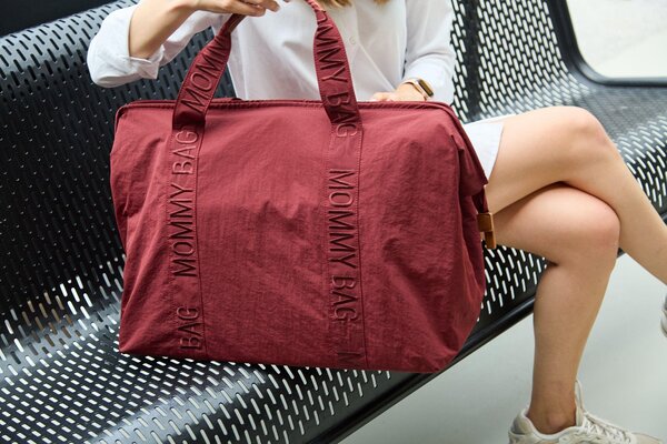 Childhome tarvikute kott Mommy Club Signature Urban Burgundy - Childhome