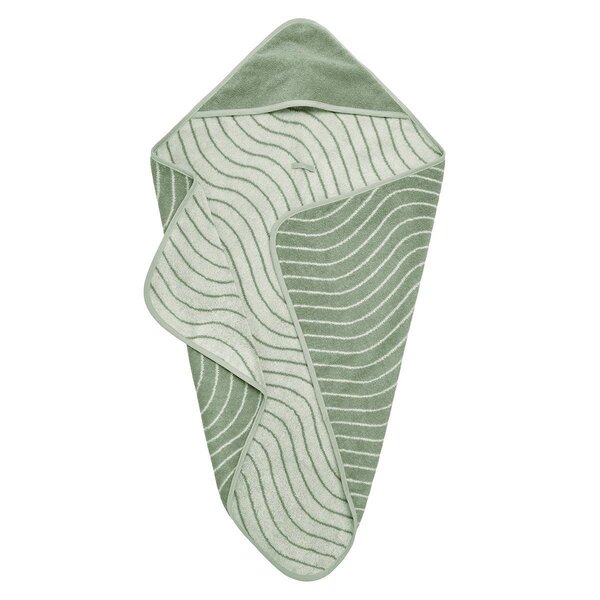 Leander hooded towel 80x80cm, Woodland Sage Green - Leander