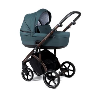 Nordbaby Active Plus stroller set Garden Green, frame Bronze Black - Nordbaby