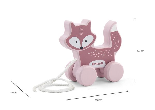 PolarB деревянная игрушка Pull Along and Stacking Set - Fox - PolarB