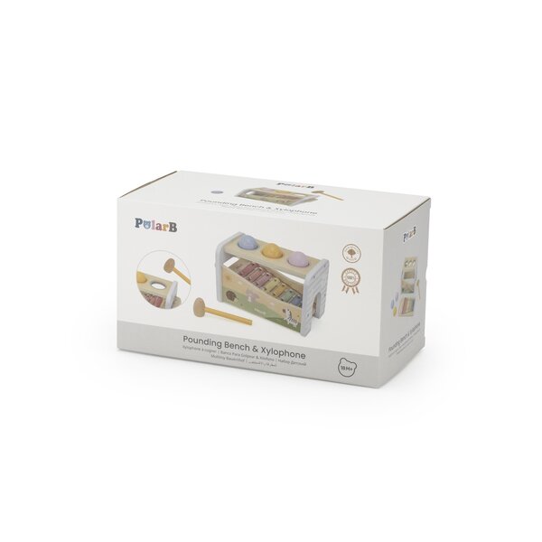 PolarB деревянная игрушка Pounding Bench & Xylophone - PolarB