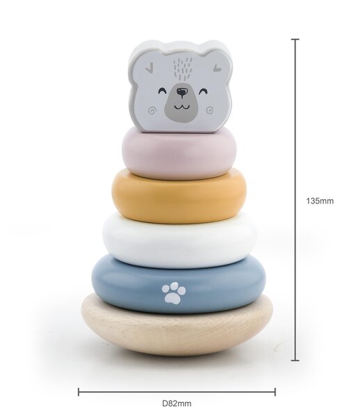 деревянная игрушка Pull Along and Stacking Set - Polar Bear - PolarB
