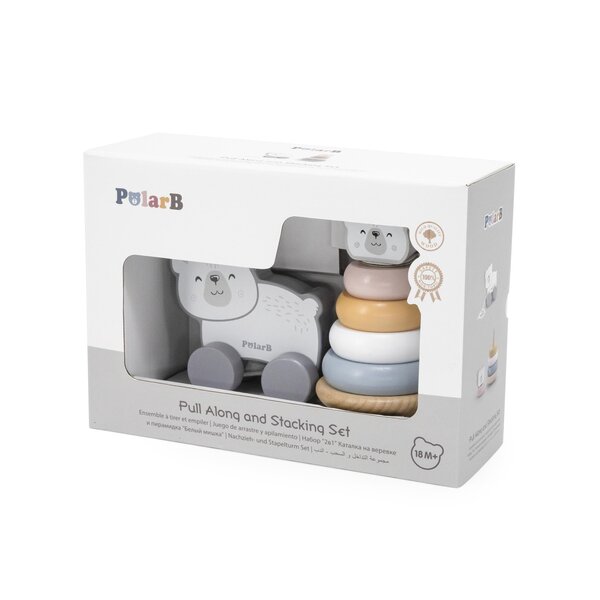 деревянная игрушка Pull Along and Stacking Set - Polar Bear - PolarB