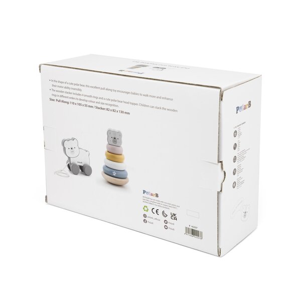 деревянная игрушка Pull Along and Stacking Set - Polar Bear - PolarB