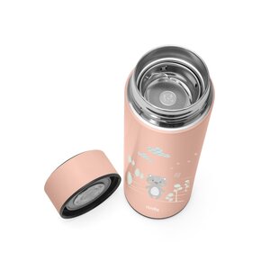 Nuvita Stainless steel thermal bottle with LED thermometer 500ml, English Rose - Done by Deer