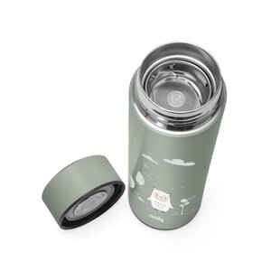 Nuvita steel thermal bottle with LED thermom. 500ml, Sage Green - Miniland