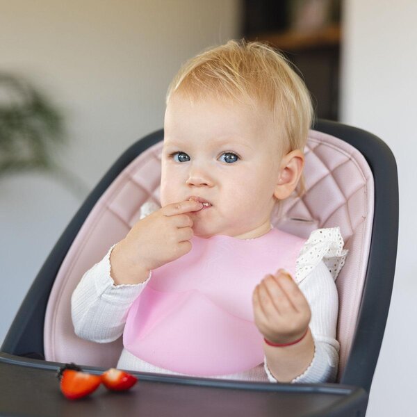 BabyOno Silicone bib -ultrathin Pink - BabyOno