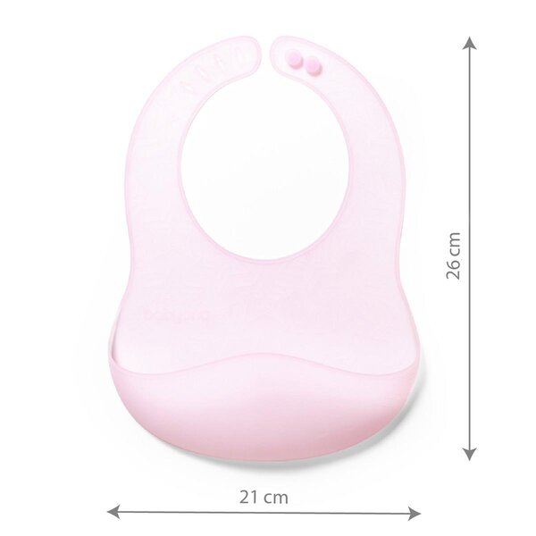 BabyOno Silicone bib -ultrathin Pink - BabyOno