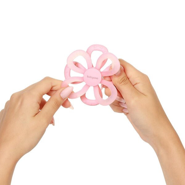 BabyOno silicone teether Flower Pink - BabyOno