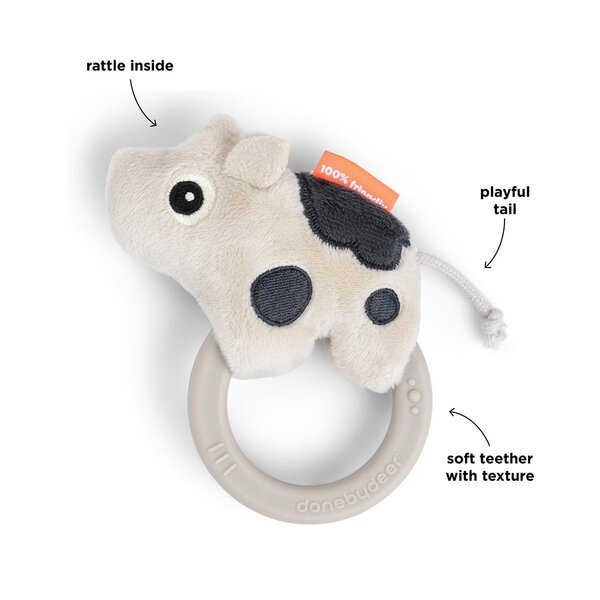 Done by Deer sensory rattle with teether Dotti Sand - Done by Deer