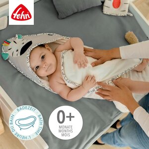 Fehn hooded bath towel 80x80cm, Zebra - Fehn